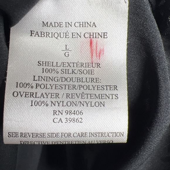 Theory 100% Silk Abstract Pleated Mesh Overlay Pull On Mini Skirt Size Large - Picture 9 of 9